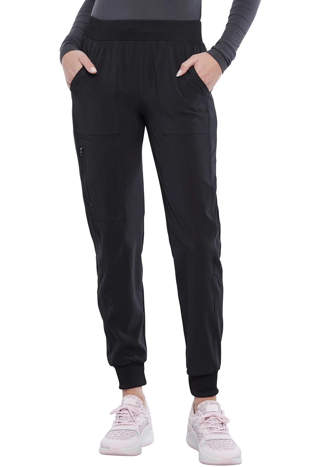 Cherokee Scrubs Women's Mid-Rise Jogger Pant CKA190 BLK Black Free Ship