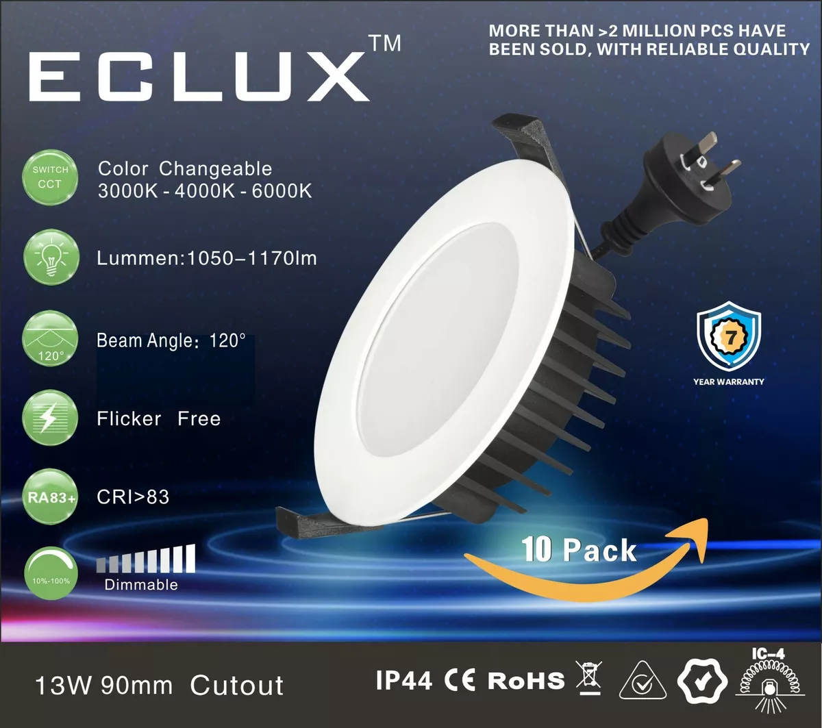 100mm cut out led downlight discount