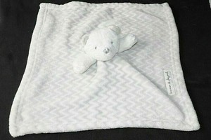 Blankets-and-Beyond-Teddy-Bear-Baby-Security-Lovey-Blanket-Gray-zig-zag-Stripes