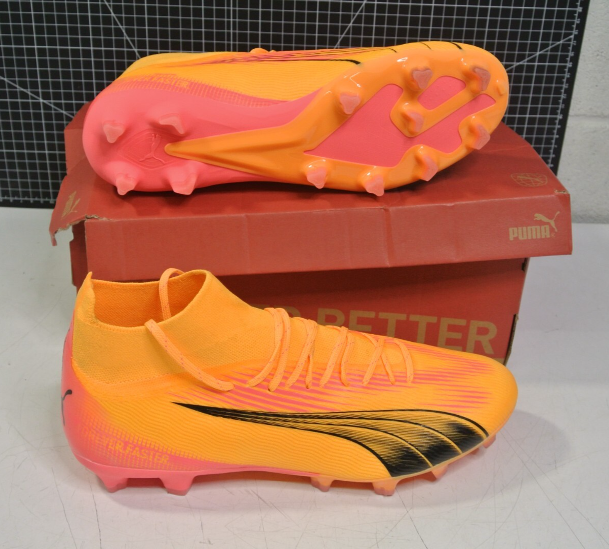 Puma Ultra Pro FG/AG Soccer Cleats Mens Size 10.5 Orange 107750-03