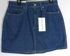 NWT Calvin Klein Blue High Rise Mini Denim Skirt Size W32 31x17.5 P4