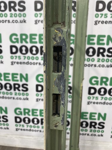 ORIGINAL CRITTALL STEEL FRENCH DOOR 1930S CRITAL GREEN USED RETRO METAL EXTERNAL - Picture 16 of 24