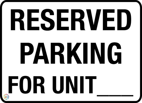 Reserved Parking For Unit_ Custom Text/Wording Sign/Sticker in Sizes ...