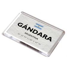 FRIDGE MAGNET - Gandara - Argentina - Lat/Long