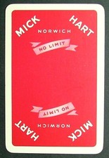 1 x Joker playing card single - Mick Hart Norwich No Limit AD 410