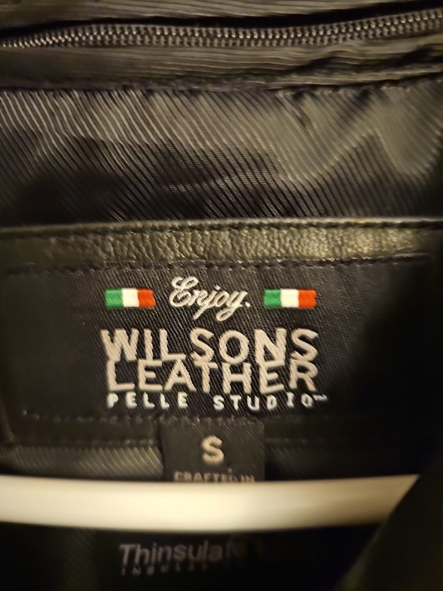 Veste En Cuir Wilson's Leather Pour Homme - Taille S Marron - Occasion Très Bon état - Doudoune