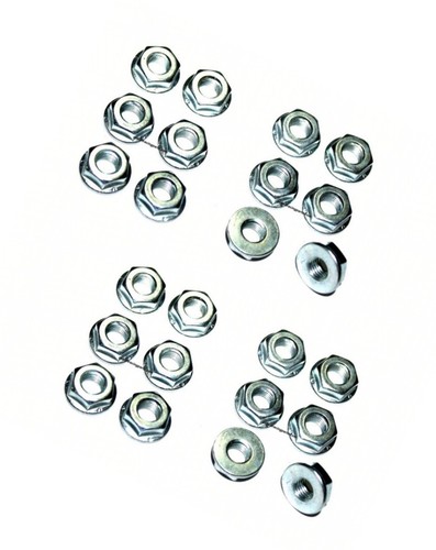 24) Wheel Hub 5/16-24 Thread Flange Nuts Go Kart Racing Rim Fastener Nut Kit - Picture 3 of 6