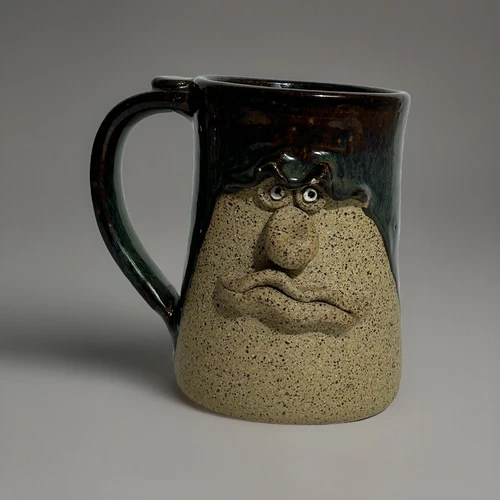 Art Pottery Mug 3D Ugly Face Mug Artist Signed