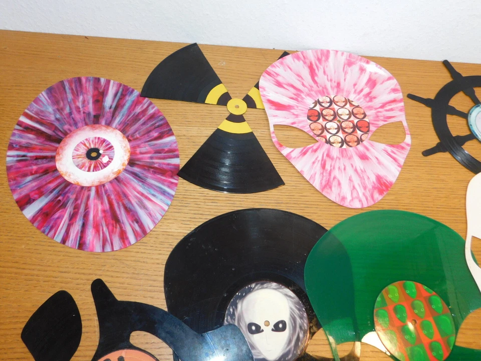 LOT 10 LP DISQUE DECOUPE DJ DESIGN trance electro DECORATION de MUSIQUE MUSICIEN - Photo 2/4