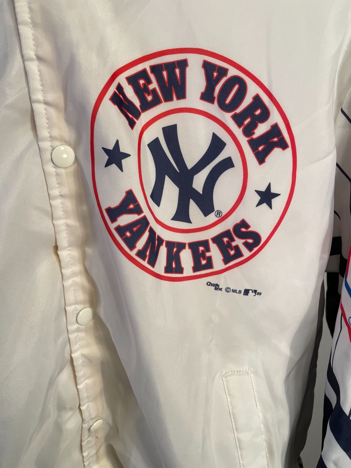1989 New York Yankees Fanimation Jacket Size Large Chalk Line eBay