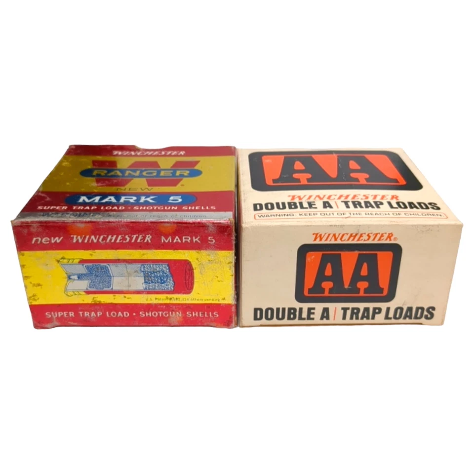 Lot Of 4 Vintage Winchester Trap Load 12 Ga. Empty Shell Boxes plus 9MM Box - Image 4 of 4