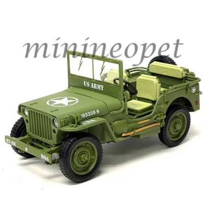 AMERICAN DIORAMA AD-77404 1/4 TON US ARMY JEEP 1/18 DIECAST MODEL CAR GREEN