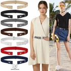 2pcs No Buckle Stretch Belt for Women Men Boy Girl Elastic Waist Invisible Belt