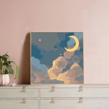 Starry Night Paint by Numbers Kit for Adults Beginners DIY Acrylic Oil Painting