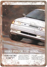 Vintage 1994 Ford Escort GT P1 Ad Retro Look Metal Sign A9347