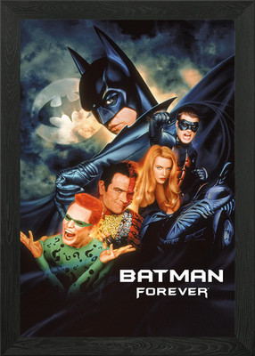 Batman Forever Film Logo gerahmtes Wandbild Poster Leinwanddruck Bild