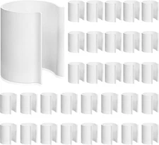 Jetec 32 Pcs White Pool Cover Clips for Above 1-1/2 Inch PVC Pipe, 