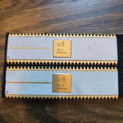Set of 2: TMS9900JL - TI - Microprocessor, 16-bit CPU NOS White Gold TMS9900