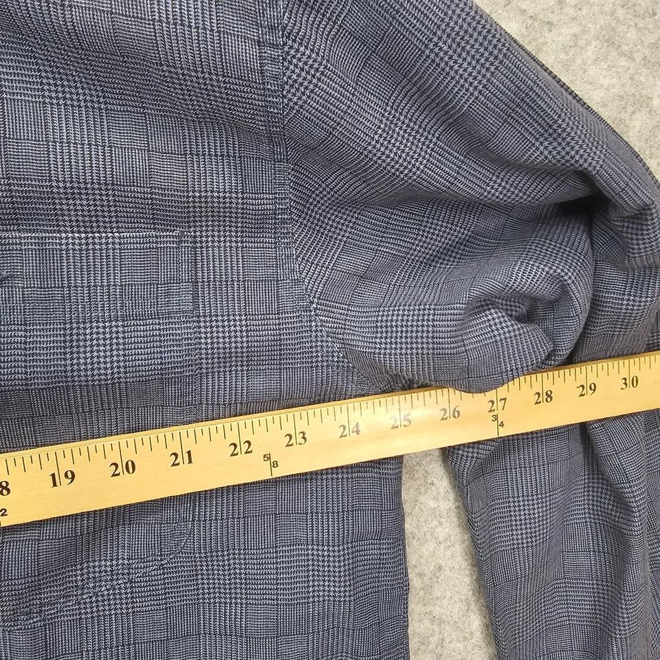 Vintage 90s TOM TAILOR Shirt Mens L Blue Prince of Wales Check Button Down Boxy - Image 4 of 4