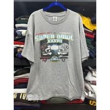 2003 Tampa Bay Buccaneers Super Bowl 37 Champs Grey T Shirt Size XL Vintage NFL