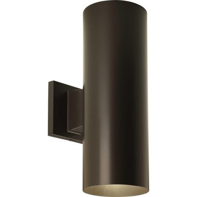 Progress Lighting P5675-20 14'' Cylinder Outdoor Wall Light Fixture Bronze 120V