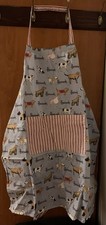 Harrods Cotton Apron with Front Pocket Dogs Design 100% Cotton New