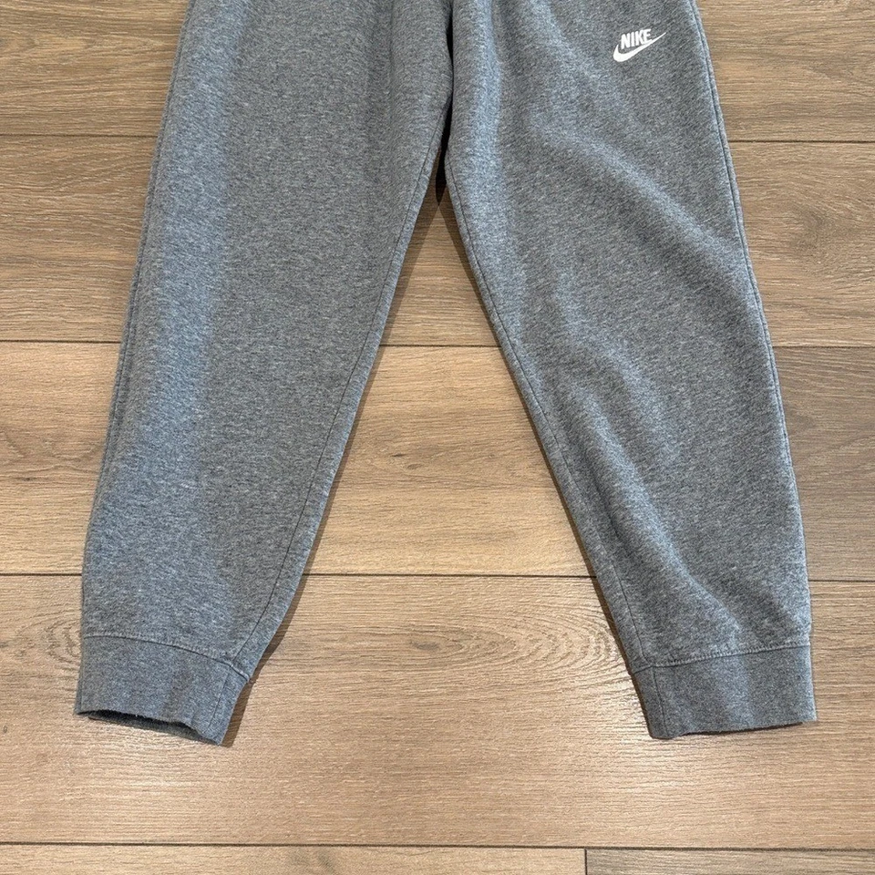 NIKE Grey Heather Sportswear Club Fleece Cotton Lounge Jogger Sweatpants Size L - Image 4 of 4