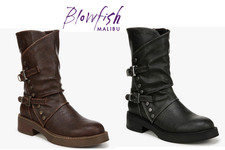 BLOWFISH MALIBU VENICE LADIES BIKER BOOTS NEW WINTER WOMENS VEGAN WOMENS