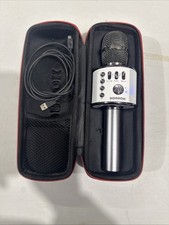 BONAOK Q37 Przenośny mikrofon do karaoke ciemnoszary - testowany 3 w 1 działa świetnie