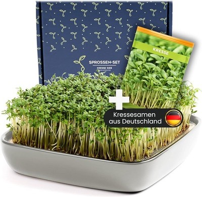 Otaro Kresse Anzuchtschalen inkl. Kressesamen aus Deutschland | Direkt Loslegen