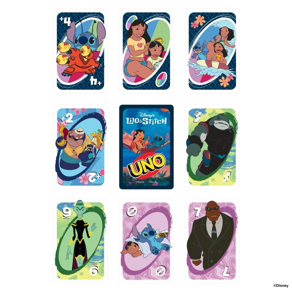 UNO Lilo  Stitch Card Game for Kids, Adults - Fun Family Game with Special - Image 3 of 4