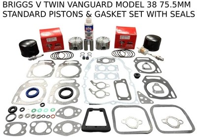 OVERHAUL KIT FITS BRIGGS VANGUARD STANDARD PISTONS, GASKET SET FITS MODEL 38