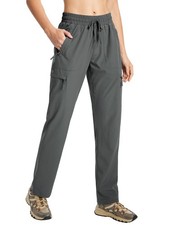 Womens Hiking Pants Lightweight Cargo Pants 29" Inseam Grey M