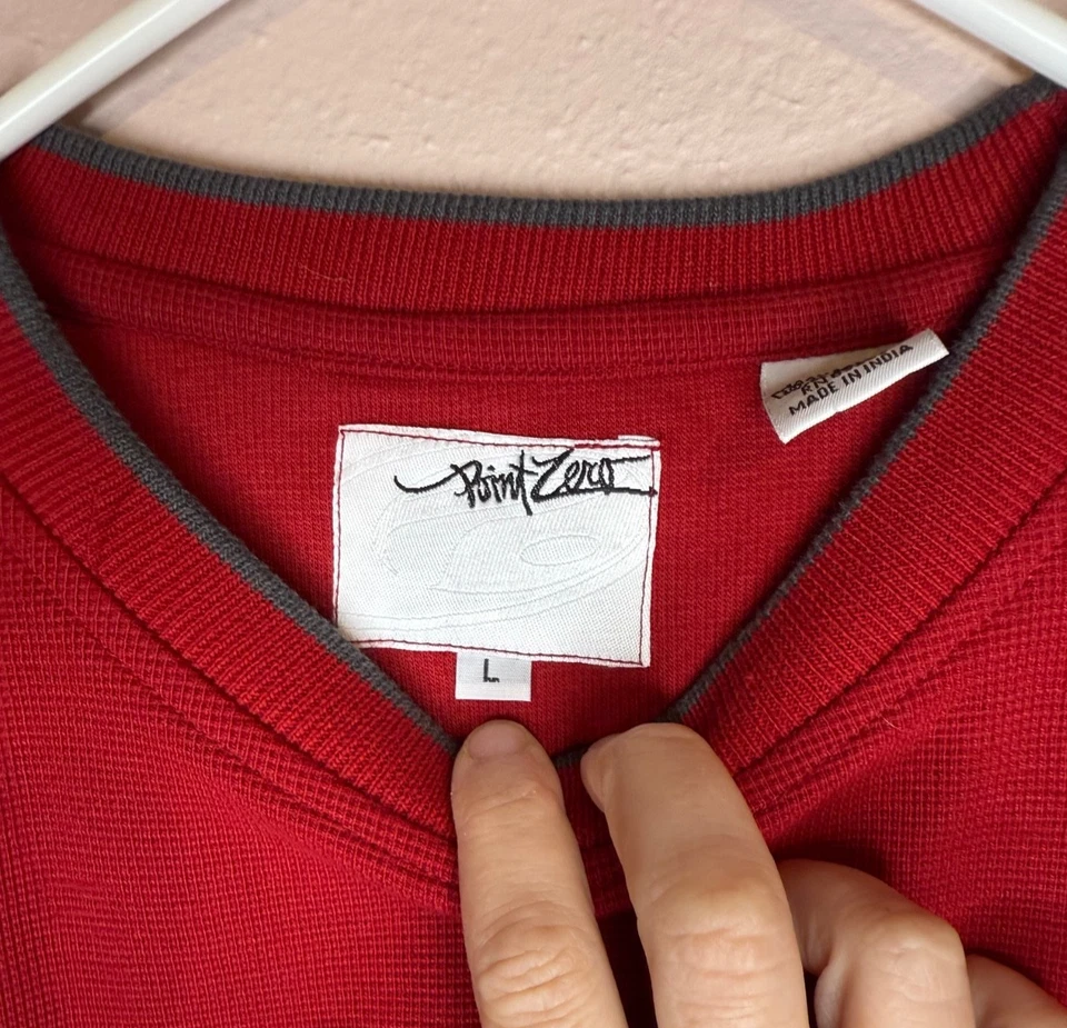 Camisa de manga larga Vantage Point Zero para hombre L a rayas años 90 Y2K Foto 3 de 4