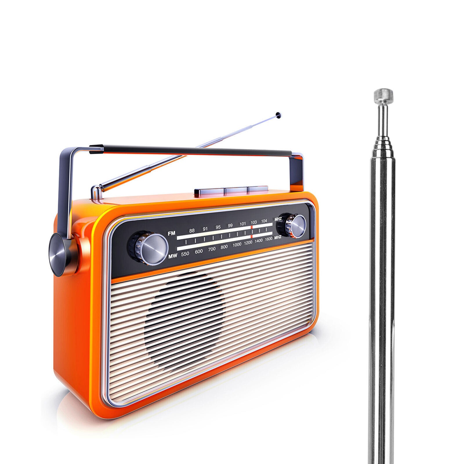 1 Pair VHF/UHF/AM/FM BNC Connector Telescopic Antenna Accessories For Radio