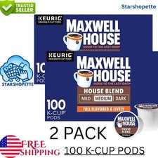 2 pack Maxwell House Medium Roast K-Cup Coffee Pods, House Blend 100 ct
