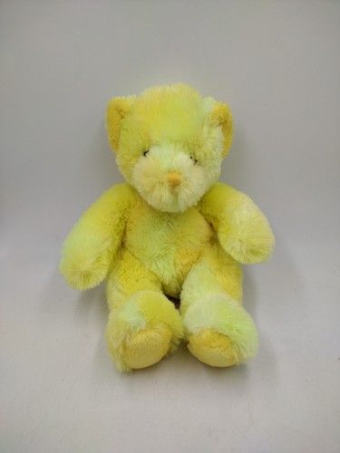 ZOLA NEON BRIGHT YELLOW TEDDY BEAR by Russ Berrie Plush