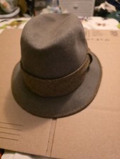 Vintage Cavanagh Edge Fedora Hat 50s 60s Fur Felt Heather Mix Band Mens 7 1/8