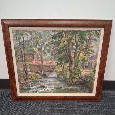 John THOMASON American Painter (1903-1985) Oil Painting On Board Signed 1960