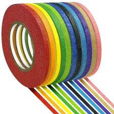 11 Rolls 1/8 Inch Thin Whiteboard Tape Pinstripe Art White Board Marking Grid