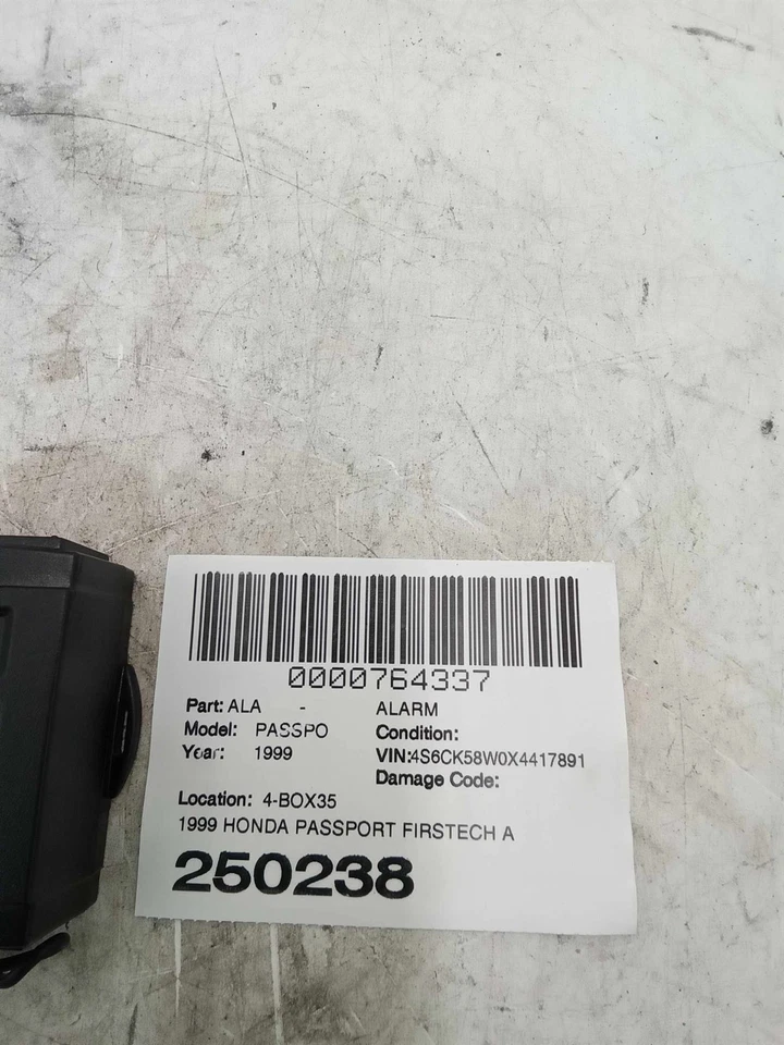 1999 HONDA PASSPORT FIRSTECH ALARM BRAIN USED OEM - Image 2 of 4