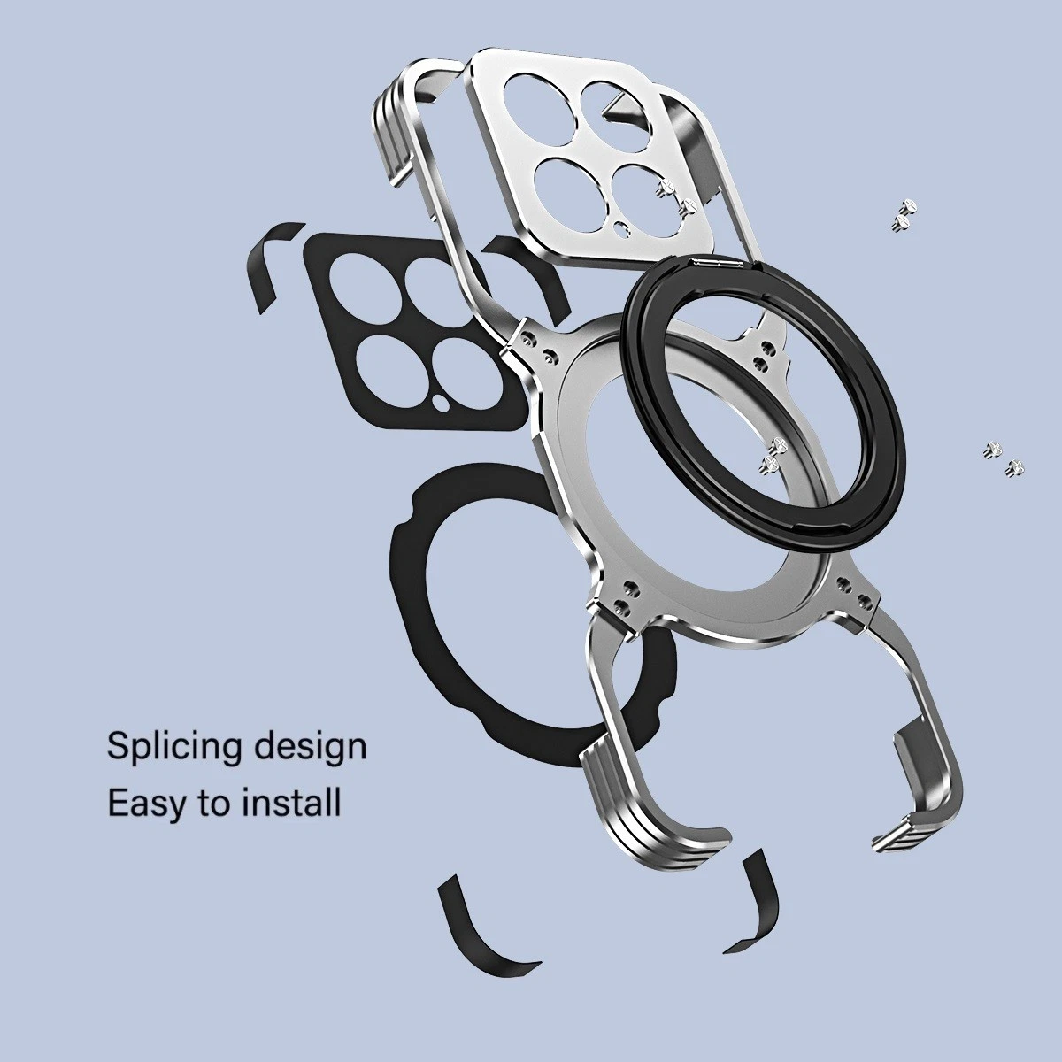Magnetic Metal Frameless Bumper Shockproof Stand CaseFor Xiaomi 15 Redmi K80 Pro - Picture 12 of 26