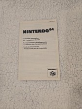 Nintendo 64 Consumer Information and Precautions Booklet U/NUS-USA/CAN-1