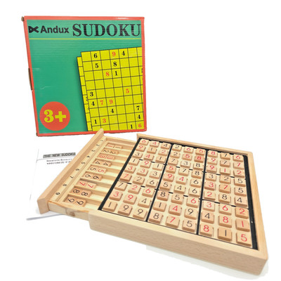 Sudoku Holzspiel Andux Zahlenpuzzle Denkspiel Komplett Top Zustand