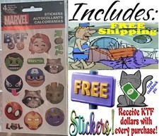   1 new pack of 4 sheets MARVEL KIDS stickers by Sandylion,   gift    