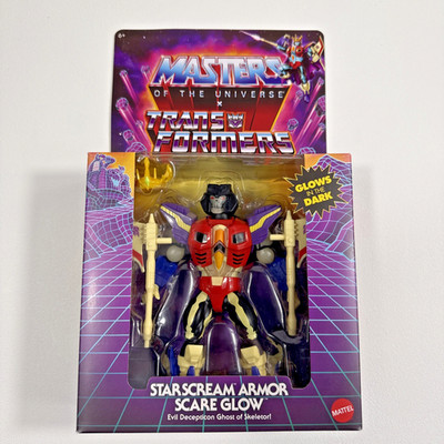 MOTU x Transformers Starscream Armor Scare Glow Figure MISB SEALED