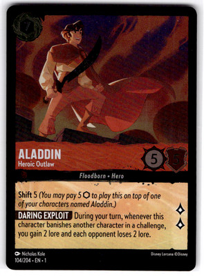 Aladdin - Barreling Through Cold Foil Rare Whispers in the Well 123/204 NM