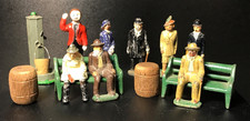 Lot Of 8 Vintage Lead Figures  Extras Made in ENGLAND RR Train O Gauge