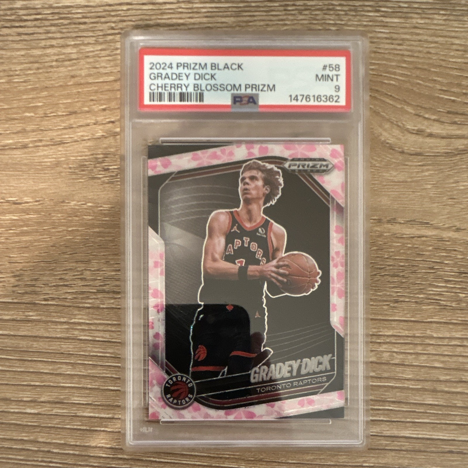 Panini 2024-25 Prizm Black Gradey Dick #58 Cherry Blossom /20 PSA 9