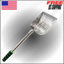 Cat Litter Scoop, Chicken Coop Poop Scooper, 9” Handle, 5” Wide Mouth, Narrow